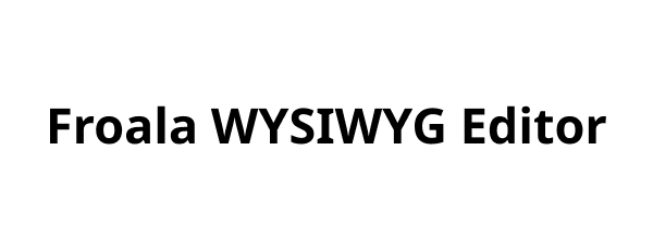 Froala WYSIWYG Editor